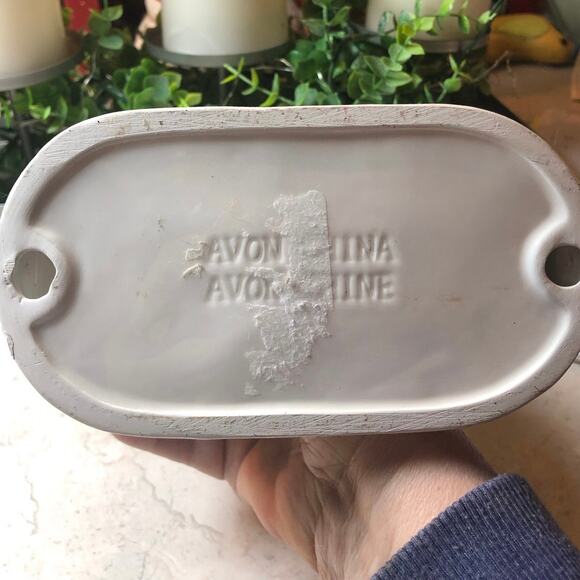 Vintage 2006 Happy Christmas Snowman Candycane Tealight Ceramic 7.75” - Picture 6 of 6